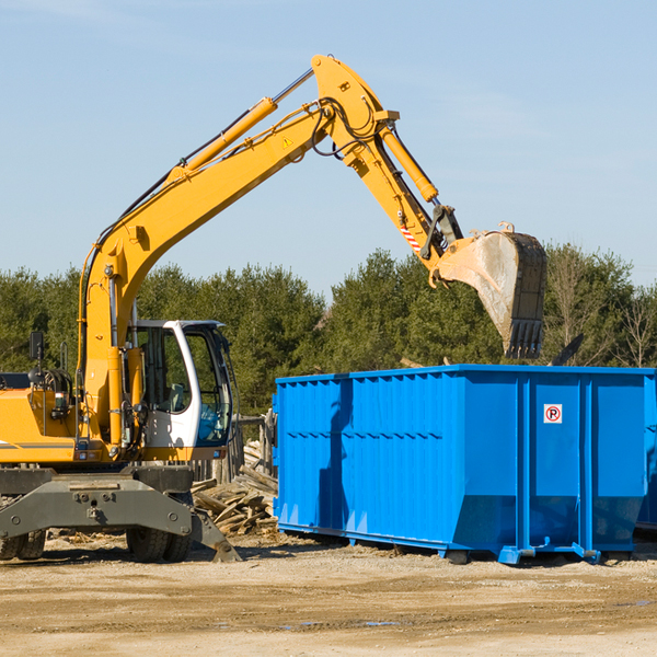 are there any restrictions on where a residential dumpster can be placed in Ferris